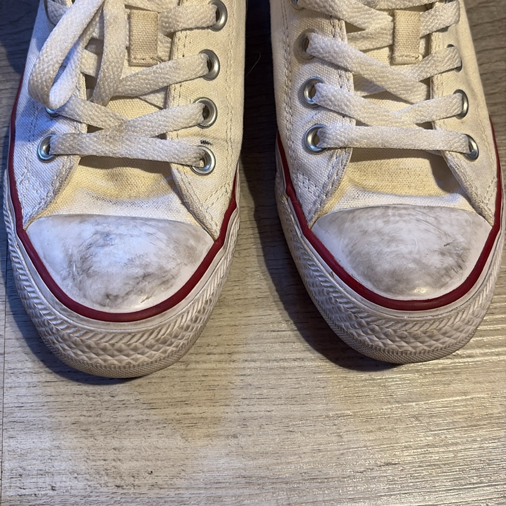 Converse All Star White Canvas Shoes women’s 7.5 / men’s 5.5 - Picture 2 of 11